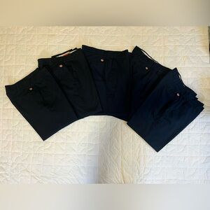 Men's Navy Blue Work Uniform Pants - Set of 5